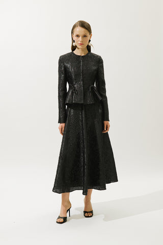 Mary Jacquard Evening Blazer Black