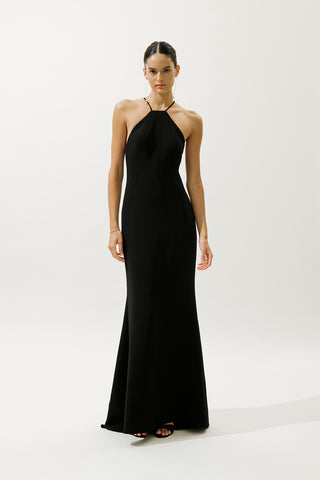 Frances Cape Evening Dress Black