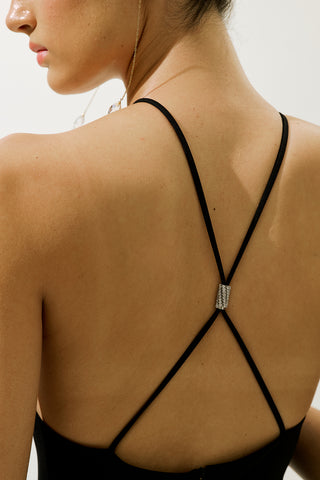 Frances Cape Evening Dress Black