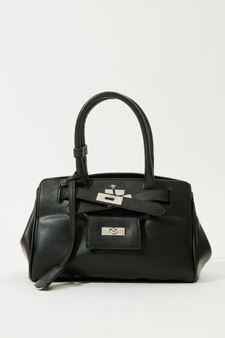 Arte Pocket Detail Shoulder Bag Black
