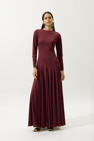 Asia Evening Dress Burgundy