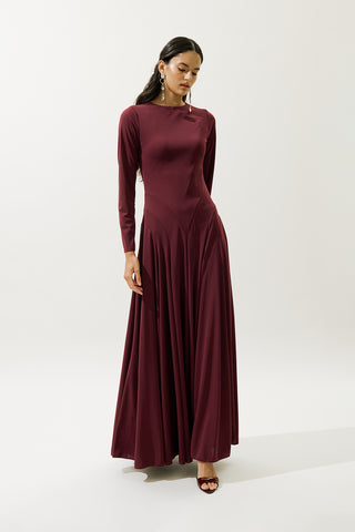 Asia Evening Dress Burgundy