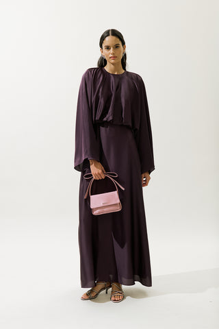 Adele Satin Evening Dress Purple