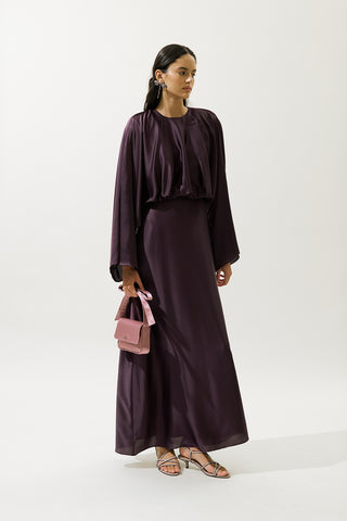 Adele Satin Evening Dress Purple