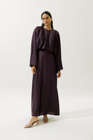 Adele Satin Evening Dress Purple