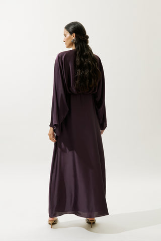 Adele Satin Evening Dress Purple