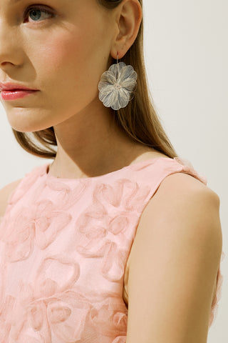 Voluminous Floral Dress Powder