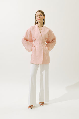 Jacquard Organza Kimono Powder