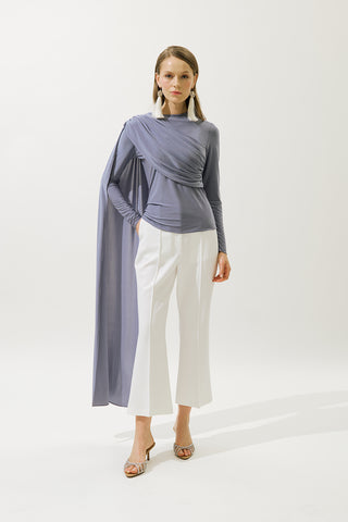 Blouse With Cape Detail Purple