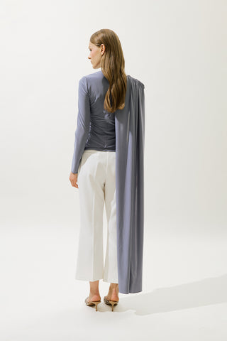 Blouse With Cape Detail Purple