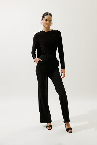 Blouse With Cape Detail Black