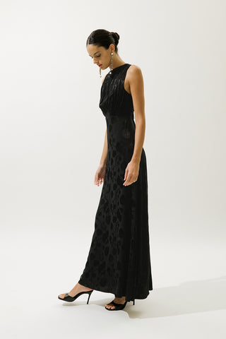 Satin Strap Dress Black