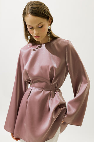 Hana Organza Bluz Leylak