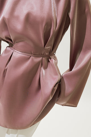 Hana Organza Bluz Leylak