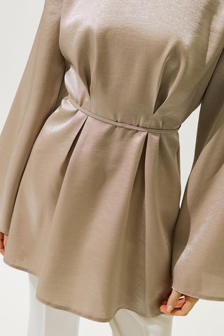 Hana Organza Blouse Mink