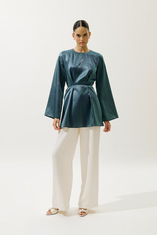 Hana Organza Blouse Teal