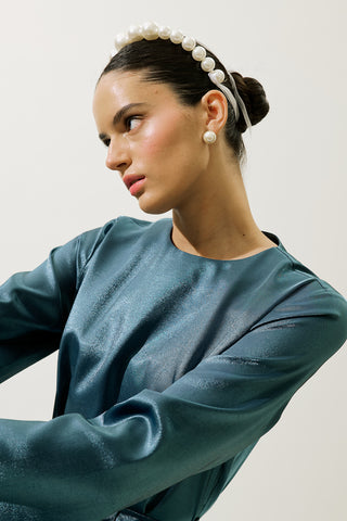 Hana Organza Blouse Teal