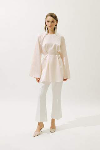 Hana Organza Blouse Pearl