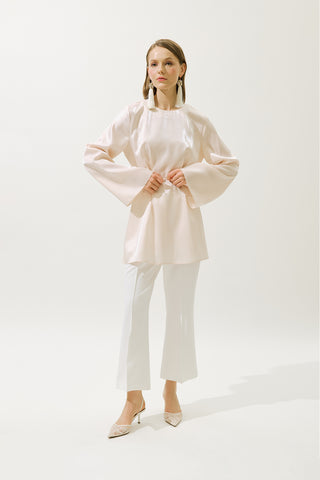 Hana Organza Blouse Pearl