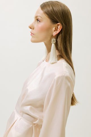 Hana Organza Blouse Pearl