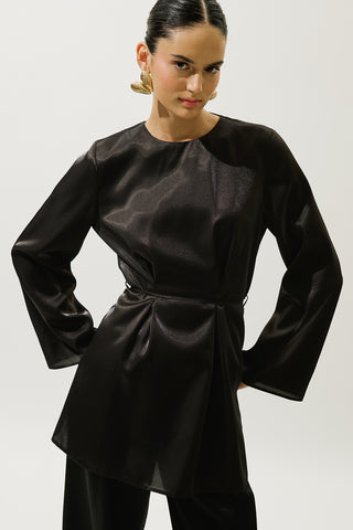 Hana Organza Blouse Black