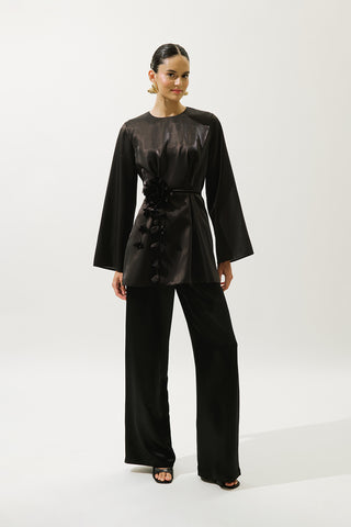 Hana Organza Blouse Black