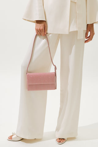 Shimmer Flap Evening Bag Powder
