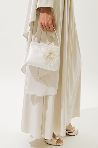 Mini Bag With Floral Detail Ecru