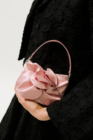 Floral Satin Mini Bag Powder