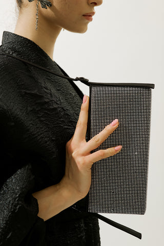Embellished Baguette Bag Black