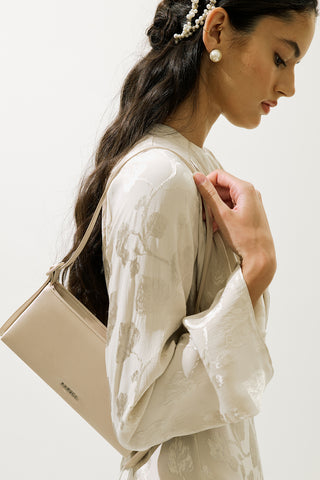 Mini Satin Baguette Bag Gold