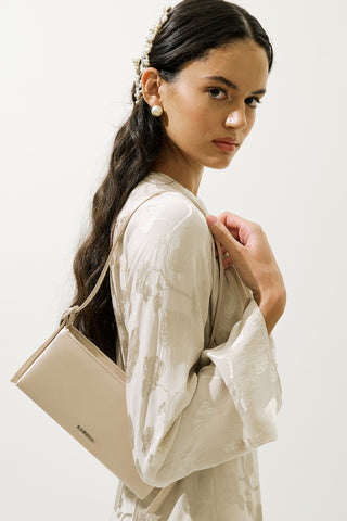 Mini Satin Baguette Bag Gold