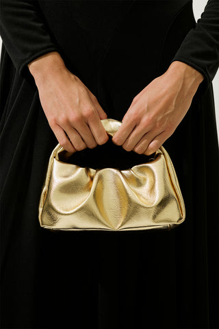 Metallic Finish Clutch Gold