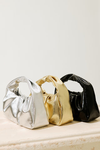 Metallic Finish Clutch Gold