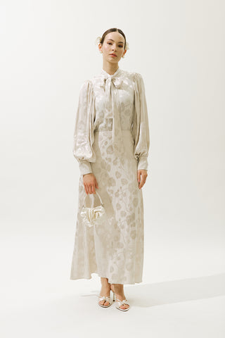 Jacquard Satin Skirt Vanilla