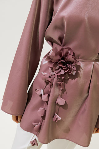 Floral Cluster Belt Lilac