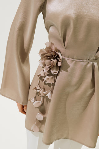 Floral Cluster Belt Mink