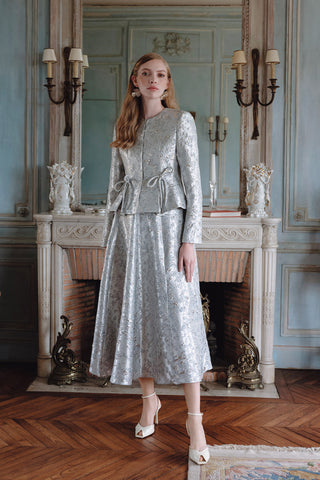 MARY ABİYE JAKAR ETEK MAVİ