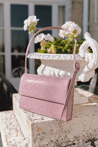 Shimmer Flap Evening Bag Powder