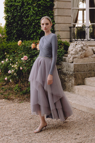 Emilia Tiered Tulle Skirt Lilac