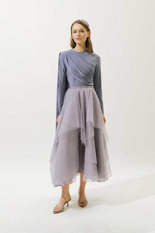 Emilia Tiered Tulle Skirt Lilac