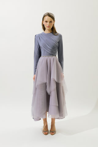 Emilia Tiered Tulle Skirt Lilac