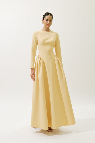 Lora Evening Dress Yellow
