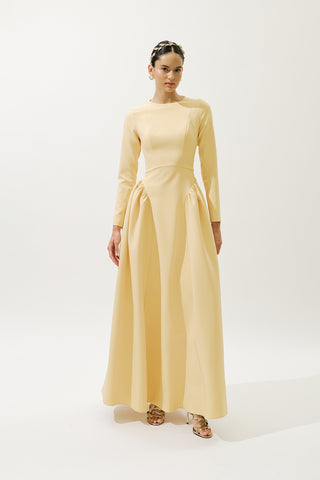 Lora Evening Dress Yellow