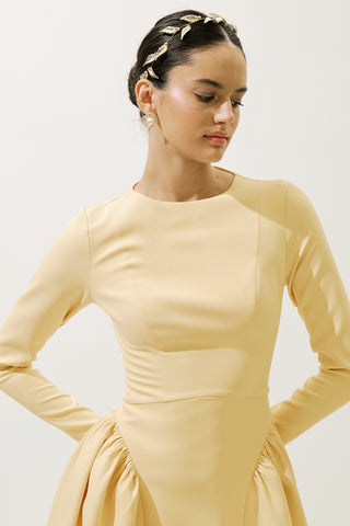 Lora Evening Dress Yellow