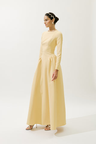 Lora Evening Dress Yellow