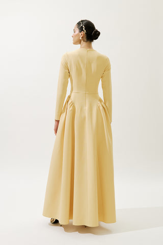 Lora Evening Dress Yellow