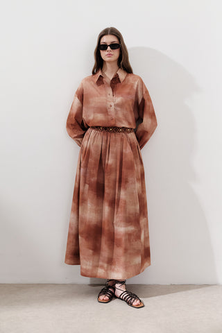 Lightweight Patterned Cotton Shirt Tile