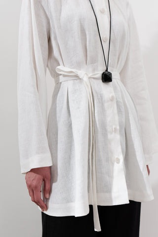 Linen Darted Tunic Ecru