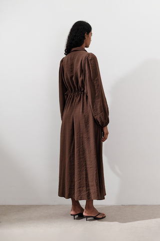 Tencel Fluid Dress Brown